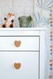 Heart Patterned Baby Kids Room Wooden Furniture Cabinet Drawer Handle (2 Pcs) - 5