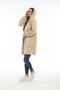 Women's Stone Color Long Zippered Fleece Cardigan - 2