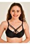Supported Padded Cross Hose Patterned Bra 1014 - 2