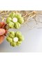 Set of 2 Green Colored Knitted Daisy Snap Buckle