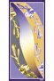 Lilac Floral Pattern Pavia Series with Shawl Scarf Hanger and Gift Set 90x200 Cm - 3