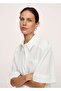 Women's Off-White Midi Length Shirt Dress - 8
