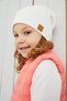 Baby Girl Child White Hat Beanie Handmade Comfortable Skin-friendly 100% Cotton Camisole - 4