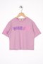 Printed Lilac Color Girl's T-shirt