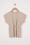 Crew Neck Beige Color Girl's Thai Suit - 3