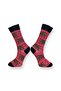2-Piece Red Burgundy Animal Patterned Unisex Flexible Moisture-Absorbent Cotton Socks - 6