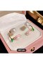 Pink 2-Piece Tulip Flower Pearl Earrings Suitable for Special Occasions and Daily Use - 3