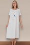 Short Sleeve 100% Cotton Combed Throw Plus Size Mother's Nightgown, Hospital, Pregnant and Maternity Nightgown - 2