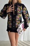 Women's Black Button and Lace Detailed Fully Embroidered Shirt - 5