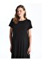 New Black Crew Neck Plain Short Sleeve Maternity Dress