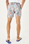 Men's Light Blue Standard Fit Patterned Quick Drying Swimsuit Swim Shorts - 5