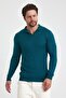 Men's Polo Collar Ribbed Knitwear Sweater