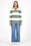 Women's Striped Striped Comfort V Polo Neck Knitwear - 2