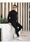 Black Men's Slim Fit Half Fisherman Corduroy Knitwear Sweater-TRZ19158R01S - 3