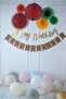 Daisy Kraft Birthday Fan Happy Birthday Wall Decoration Set 3 Pieces - 2