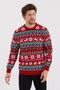 Men's Red-green-white Christmas New Year Sweater-noelkzkr200s - 6
