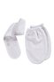 3 Piece Set - Gloves, Hair Band and Towel, Cotton Spa Massage Bath Makeup Facial Cleansing White