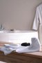 3 Piece Set - Gloves, Hair Band and Towel, Cotton Spa Massage Bath Makeup Facial Cleansing White - 2
