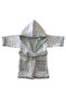 4 Layers Muslin Bathrobe 2-5 Years Old Children's Double Sided Stone Patterned Green