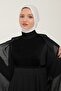Women's Hijab Neck Collar Turtleneck Zero Sleeve Neck Collar Undershirt with Open Sides Elastic Black - 5