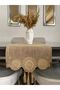 Knitted Motif Jute Fabric Runner 40x140 Cm - 4