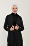 Women's Hijab Neck Collar Turtleneck Zero Sleeve Neck Collar Undershirt with Open Sides Elastic Black