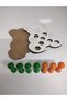 Montessori Educational Wooden Toy Plug-in Removable Colorful Wooden Bear Toy Peg Baby Placement
