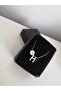 Women's Silver Color Mini H Letter Necklace, Initial Letter Necklace