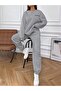 Sierra Nevada Tracksuit Set - Gray Printed Suit Jogger Sweatshirt Rubber Leg Crew Neck