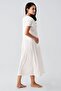 Ecru Viscous Maternity Dressing Gown Nightwear Set - 12401 - 4