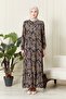 Large Size Viscose Hijab Dress - Buttoned Front, Cotton - 2