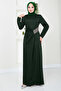 EMerald Draped Hijab Dress - 5026SL890-M