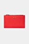 2804 Genuine Real Leather Zippered Women's Wallet Flother Red