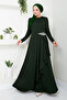 Emerald Hijab Dress - Stone DeTailed, Model 5022SL890 - 3