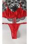 Red Underwire Bra Set