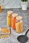 3-Piece Glass Jar with Wooden Lid 1300ml - 2