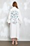 Natur Sequin Embroidered Long Kimono 27383