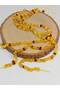 Quarter String (9cm Long!) Amber Amorphous Shapeless Pieces Quarter Array (49220) - 4