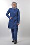 Two Snaps Judge Collar Hijab Suit Nurse and Doctor Uniform Indigo Blue (Lycra Free)