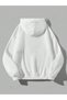 Women's White Anime Girl Printed 3 Yarn Hooded Hoodie Sweatshirt - 2