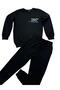 Back Print Detail Tracksuit Set/Sweatshirt Pants Seasonal Set/Crew Neck 2 Thread Men's Set - 2