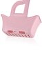 Pink plastic hanging shower soap dish, loofah holder, bathroom basket organizer - 2