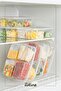 1 Liter 6 Pieces Transparent Deep Freezer and Refrigerator Organizer - 4 Compartments with Lids - 4