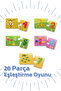 Set of 3 - Ages 2+ - Two Different Matching Games - Animals and Numbers - 24 Piece Puzzle - 4