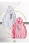 New Season Wolf Couple Printed 3 Yarn Oversized Hooded 2 Piece Sweatshirt Set - Lover Combination