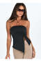 Strapless Gathered Front Blouse
