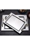 Mercan Silver 2-Piece Serving Tray Set for Treats, Presentation, and Tea Mrc02