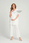 Women's Ecru Design Flounce Sleeve Summer 100% Cotton Maternity Maternity Dressing Gown Pajama Set - 3