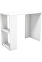 Compact Study and Work Desk with Storage Shelves - Sleek and Functional Design White - 4