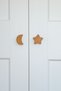 Moon and Star Patterned (2 Pcs) Baby Kids Room Wooden Furniture Cabinet Drawer Handle - 4